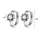 925 Silver Square Moissanite Tiny Hoop Earrings