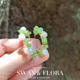 Natural Peridot 925 Silver Hoop Earrings Gift