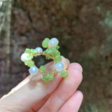 Natural Peridot 925 Silver Hoop Earrings Gift