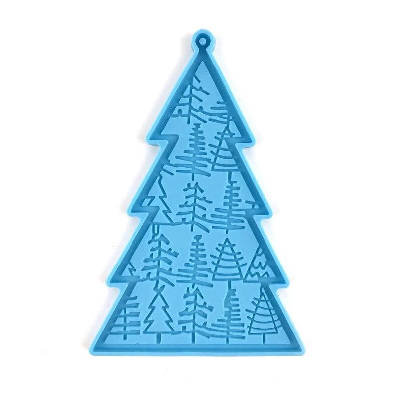 Christmas Tree Snowflake Keychain Silicone Mold DIY Ornaments Pendant