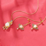Silver Inlaid Apricot Leaf Crystal Earrings for Women