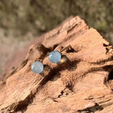 4MM Natural Aquamarine 925 Sterling Silver Stud Earrings for Women