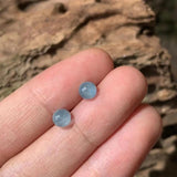 4MM Natural Aquamarine 925 Sterling Silver Stud Earrings for Women