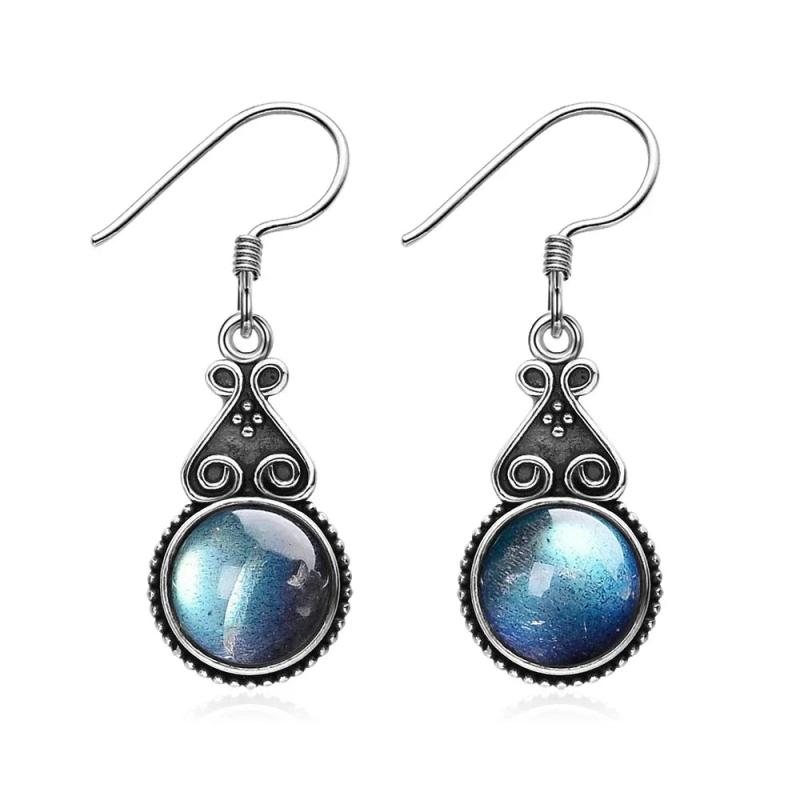 Labradorite Multicolor Pendant Earrings Sterling Silver Drop Earring