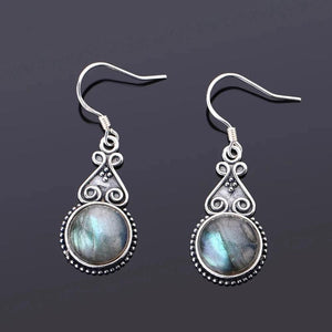 Labradorite Multicolor Pendant Earrings Sterling Silver Drop Earring
