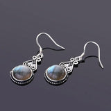 Labradorite Multicolor Pendant Earrings Sterling Silver Drop Earring