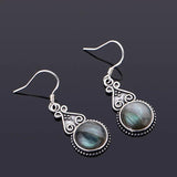 Labradorite Multicolor Pendant Earrings Sterling Silver Drop Earring