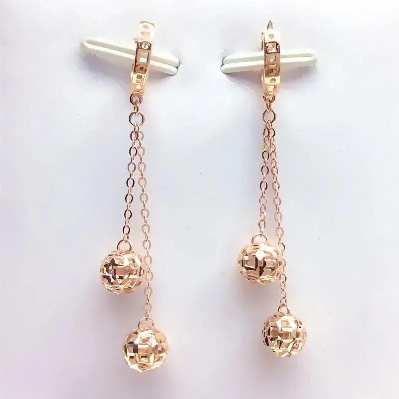 Purple Gold Plated Rose Gold Drop Earrings for Women