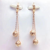 Purple Gold Plated Rose Gold Drop Earrings for Women