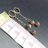 Purple Gold Plated Rose Gold Drop Earrings for Women
