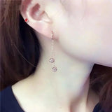 Purple Gold Plated Rose Gold Drop Earrings for Women