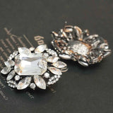 Sweet Metal Glass Earrings with Gems