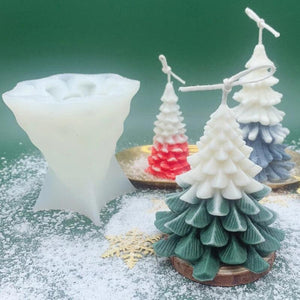 Christmas Tree 3D Candle Silicone Mold Plaster Mould
