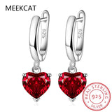 Gemstone Drop Earrings 925 Sterling Silver Women's Jewelry
