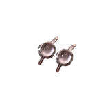Ice Chalcedony Silver Zircon Hoop Earrings for Women