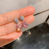 Gemstone Flower 925 Silver Bridesmaid Earrings