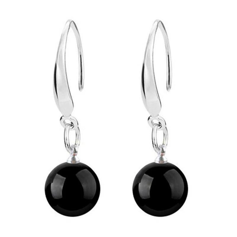 925 Silver Agate Tassel Earrings for Women