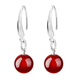 925 Silver Agate Tassel Earrings for Women