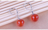 925 Silver Agate Tassel Earrings for Women