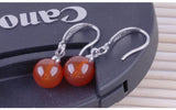 925 Silver Agate Tassel Earrings for Women