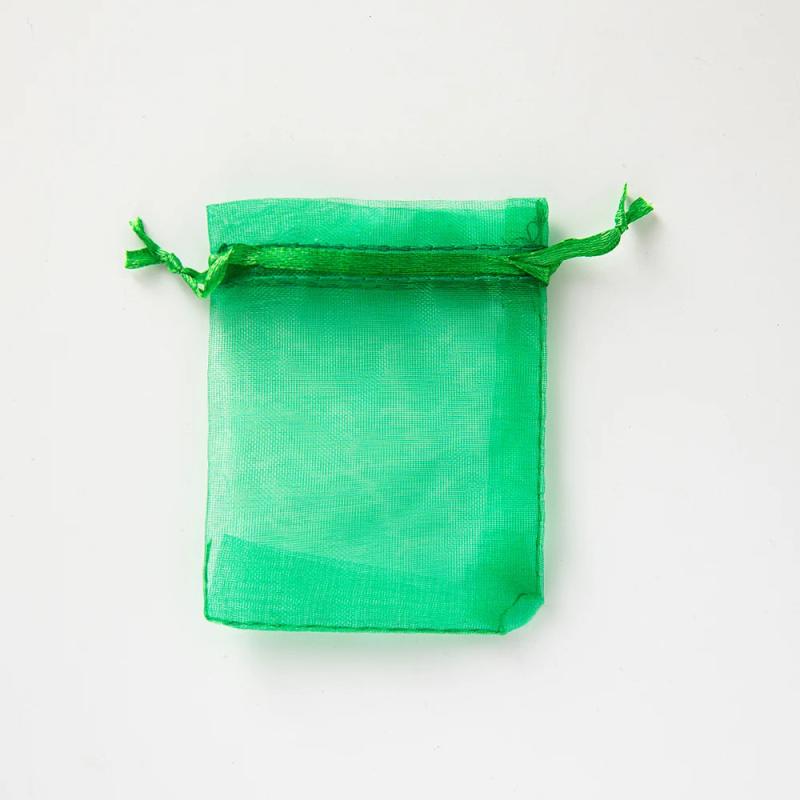 50Pcs/Lot Sheer Organza Bags Drawstring Pouches Christmas Candy Wedding