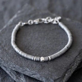 Men's Hematite Gems & Steel Bracelet Set