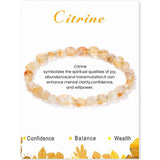 Natural Amethysts Bracelet with Gemstone Beads