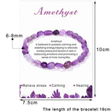 Natural Amethysts Bracelet with Gemstone Beads