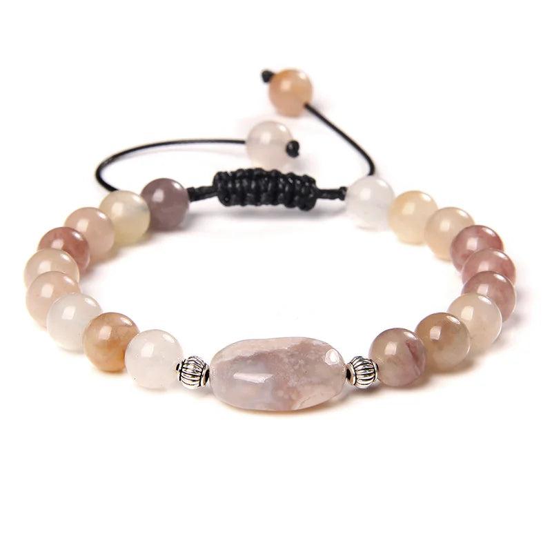 Rose Quartzs Beaded Bracelet Healing Gem Stone Crystal Jewelry