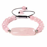 Rose Quartzs Beaded Bracelet Healing Gem Stone Crystal Jewelry