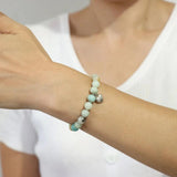8mm Natural Stone Beaded Bracelets for Lover Dad Mother Gems Bracelet With Card