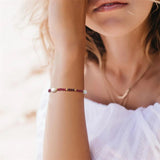 Natural Crystal Stone Bracelet Freshwater Pearl Charm Bracelet