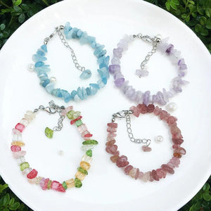 Lapis Lazuli Chip Bead Bracelet, Energy Healing Jewelry for Women