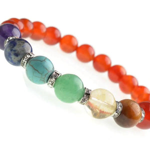 Hot Lucky Heart Seven Gems Men's Bracelet