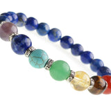 Hot Lucky Heart Seven Gems Men's Bracelet