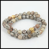 Men Charm Stretch Bracelet Maifanite Stone Beads Women Bracelet