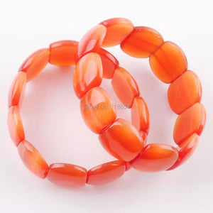 Opal Gem Stone 20x16x6mm Beads Stretch Bracelet 7 Inches Charm