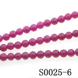 Natural Stone 4-12mm Red Rubys Round Beads DIY Accessory Bracelet Necklace