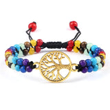 7 Chakra Bracelet Life Tree OM Symbol Yoga Jewelry