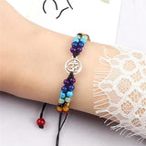 7 Chakra Bracelet Life Tree OM Symbol Yoga Jewelry
