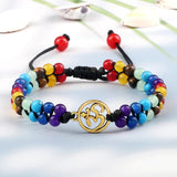 7 Chakra Bracelet Life Tree OM Symbol Yoga Jewelry