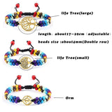 7 Chakra Bracelet Life Tree OM Symbol Yoga Jewelry