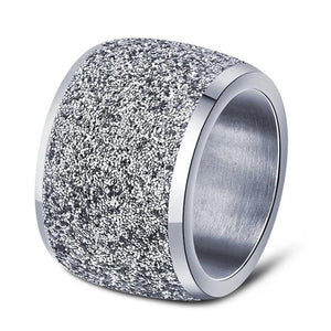 Vintage Silver Stainless Steel Wedding Rings for Women