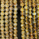 Rutilated Quartz Loose Bead Bracelet DIY Golden Hair Crystal