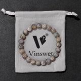Labradorite Agate Opal Bracelet 8mm Quartz Beads with Gift Bag