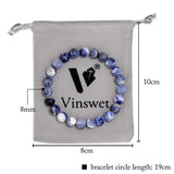 Labradorite Agate Opal Bracelet 8mm Quartz Beads with Gift Bag