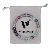 Labradorite Agate Opal Bracelet 8mm Quartz Beads with Gift Bag