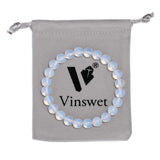 Labradorite Agate Opal Bracelet 8mm Quartz Beads with Gift Bag