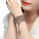Ethnic Style Natural Stone Loop Bracelet Red Agate Smoke Purple Jade Hetian Jade