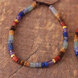 Boho 7 Chakra Rainbow 4mm Natural Stone Beads Dainty Bracelet